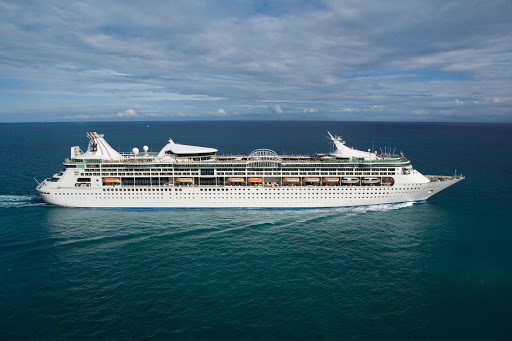 RCI-Enchantment-of-the-Seas-aerial-3 - Enchantment of the Seas has 11 decks, 8 pools & whirlpools and 8 bars & lounges.