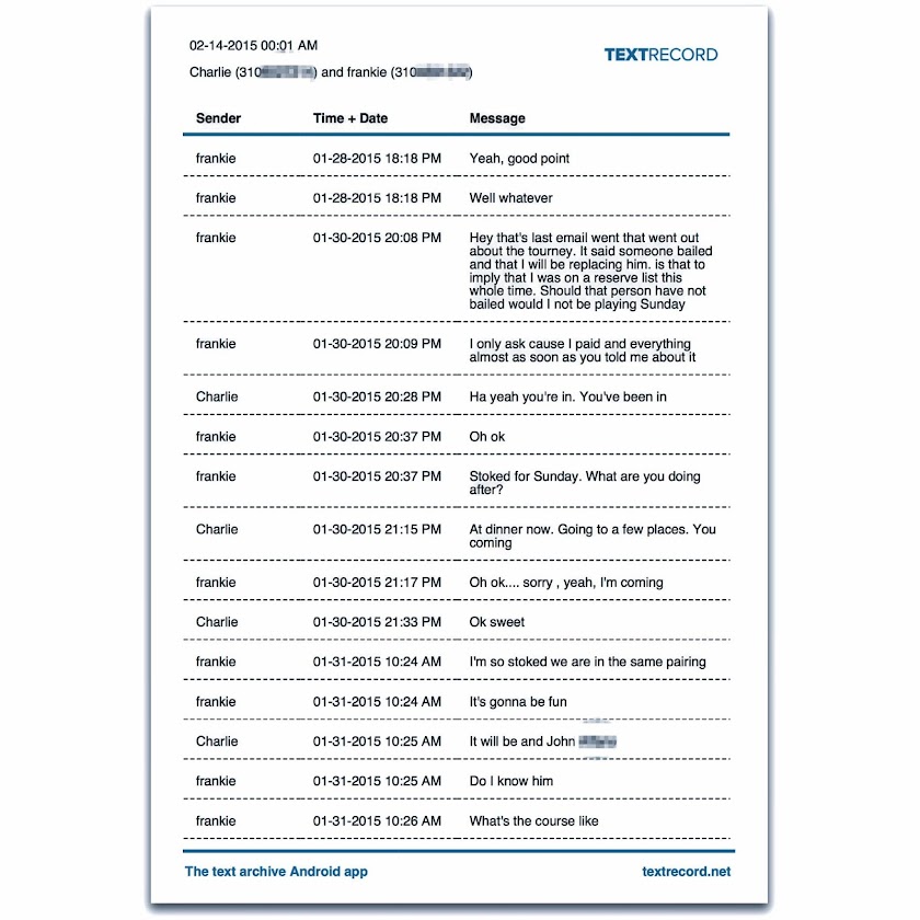 TextRecord Screen 2