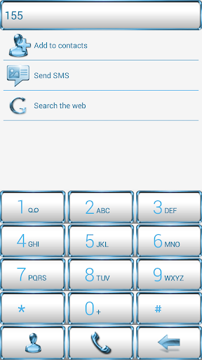 【免費個人化App】Dialer Frame Blue White Skin-APP點子