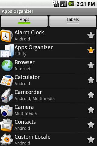 Apps Organizer Android
