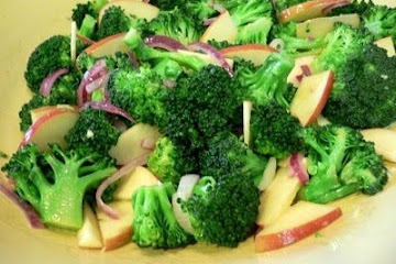 Broccolil, Apple, Walnut and Red Onion Salad