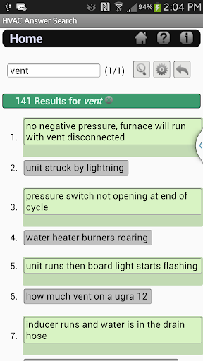 HVAC Answer Search