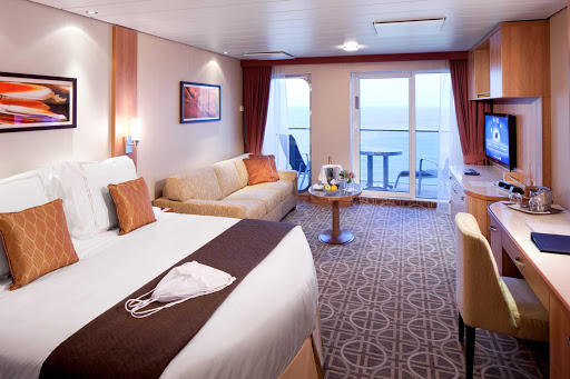 Celebrity Reflection's sophisticated Aqua Class suites have some of the best views onboard.