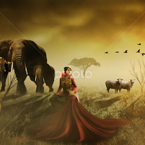 lady in the Desert by Jun Manolang - Digital Art People