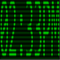 Green Scan Lines Clock Widget logo