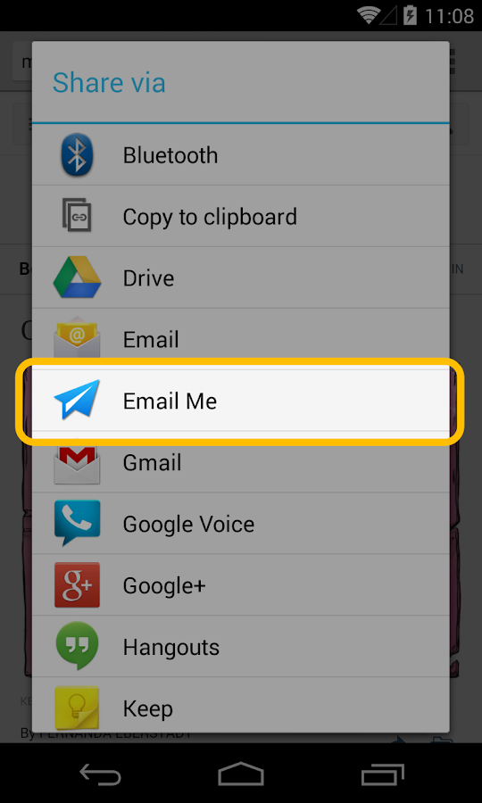   E-posta mig / Email Me– skärmdump 