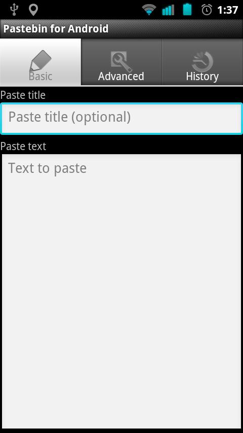   Pastebin for Android – zrzut ekranu 