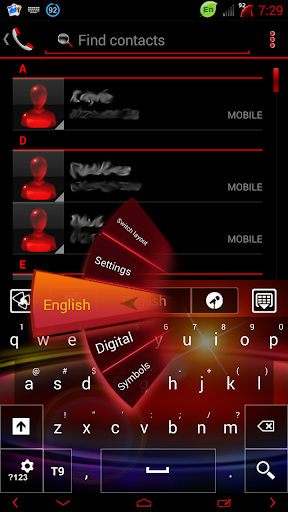 Galaxy GO Keyboard theme