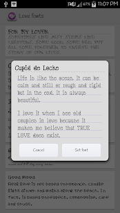 Love Fonts for FlipFont Screenshots 1