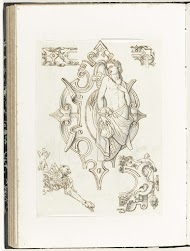 Vijf cartouches van beslagwerk