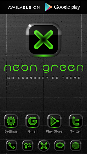 【免費個人化App】NEON GREEN Laser Clock Widget-APP點子