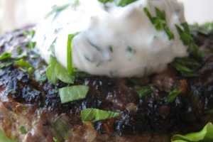 Grilled Lamb Burgers with Feta