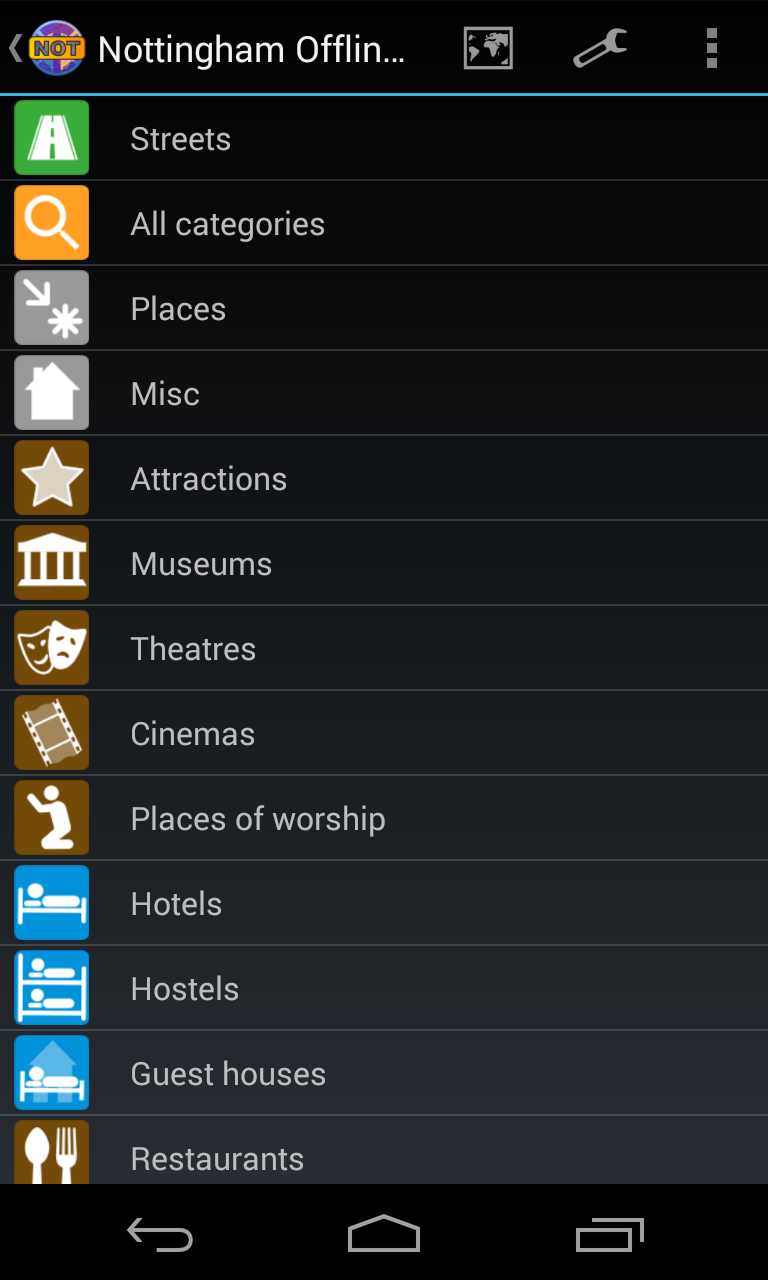 Nottingham Offline City Map Screen 3
