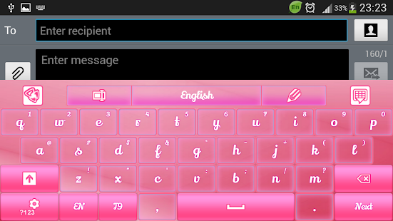GO Keyboard Pink Satin Screenshots 14