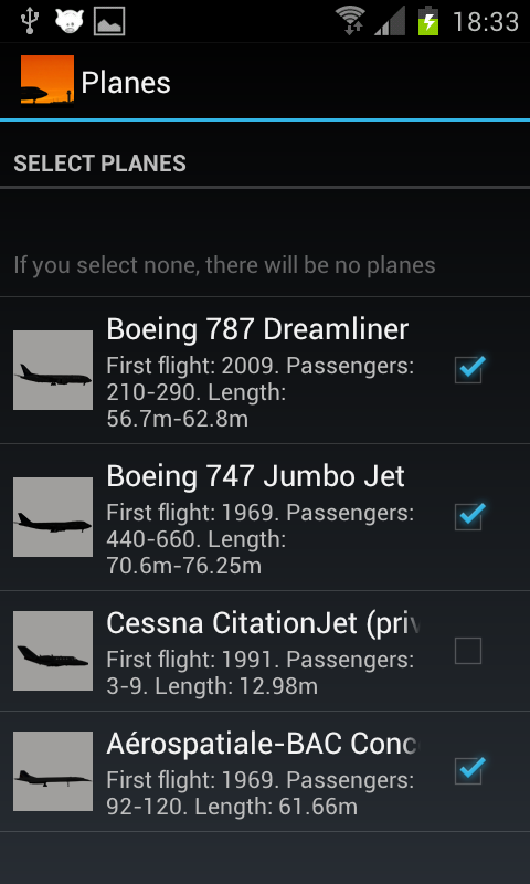 Airplanes PRO Live Wallpaper Screen 3