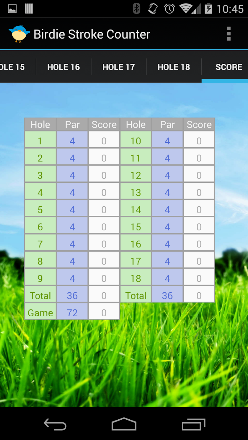 Birdie Golf Stroke Counter Screen 3