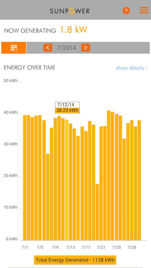 SunPower Monitoring System - screenshot