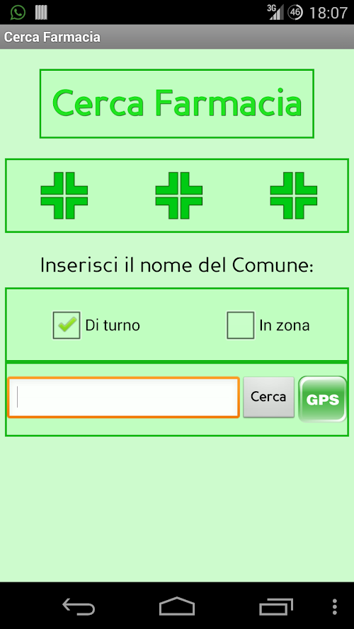 Android application Cerca Farmacia screenshort