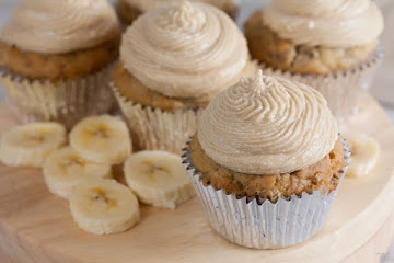 Dairy Free Banana Cupcakes with Brown Sugar Buttercream