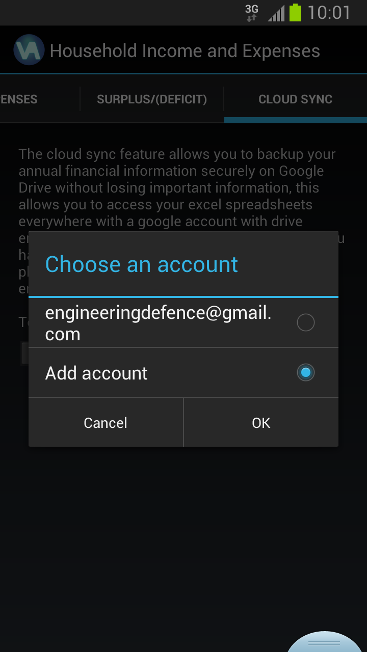 Expense Manager Screen 2