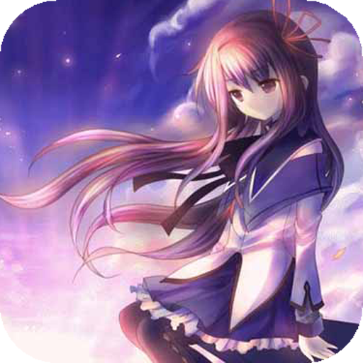 Anime girl in the clouds LWP LOGO-APP點子