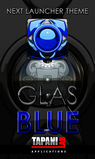 Next Launcher Theme glas blue