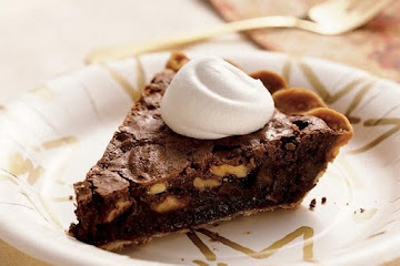 Chocolate Brownie Walnut Pie