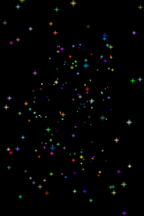 Screen Saver: flying stars