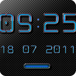 NEON BLUE Digital Clock Widget.apk 2.60