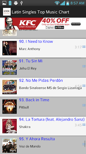 Latin Top Gráfico 100 Music