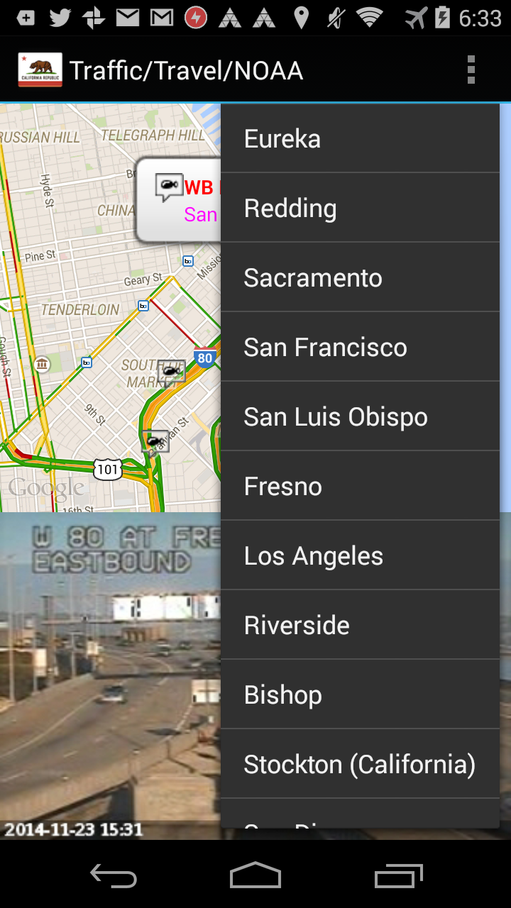 California Traffic Cameras Pro Screen 3