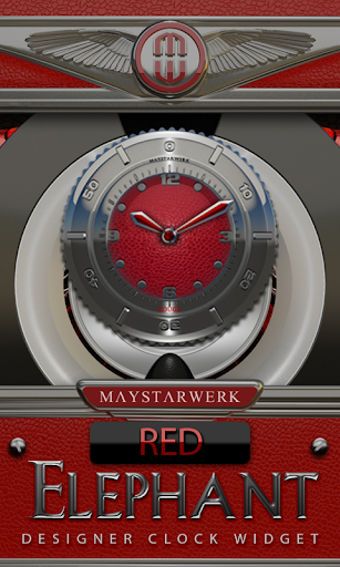 Clock Widget Red Elephant