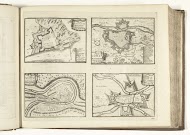 Plattegronden van Dinant, Maastricht, Bouillon en Mézières, 1726