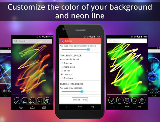 【免費個人化App】UR 3D Neon Lines Live Theme-APP點子