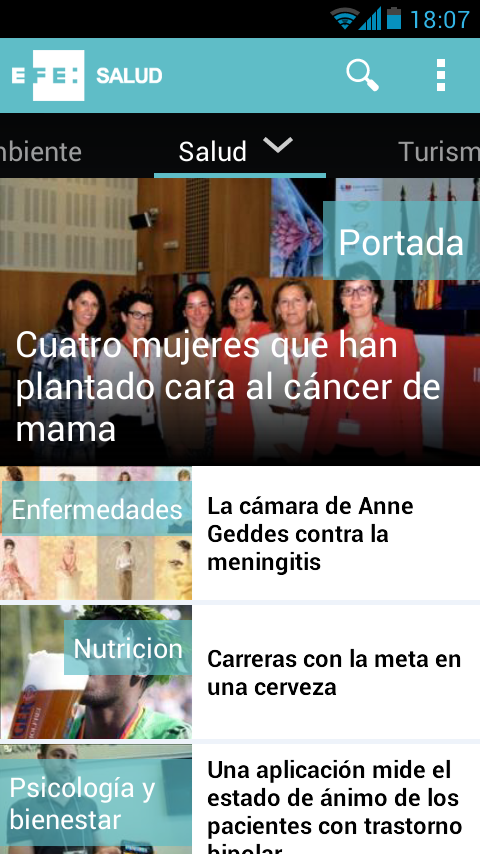   EFE Digital noticias: captura de pantalla 