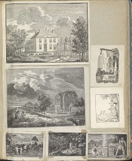 Albumblad met diverse voorstellingen