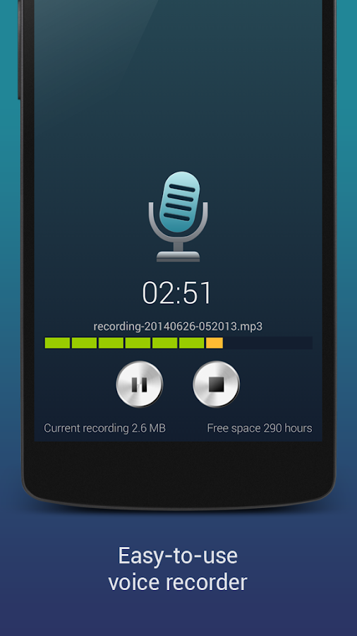 Hi-Q MP3 Voice Recorder (Pro) - screenshot