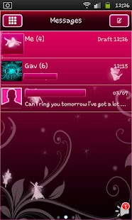 Free Download Fairy Pink Go Sms Theme APK