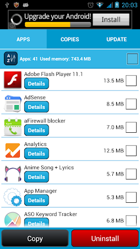 App Manager apps y backup