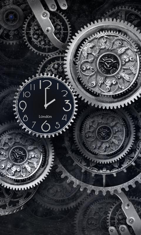 Black Clock Live Wallpaper HD Screen 4