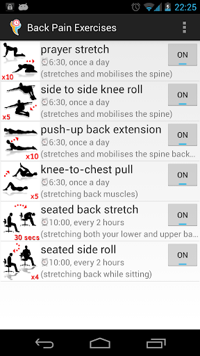 Backache Exercise Reminder