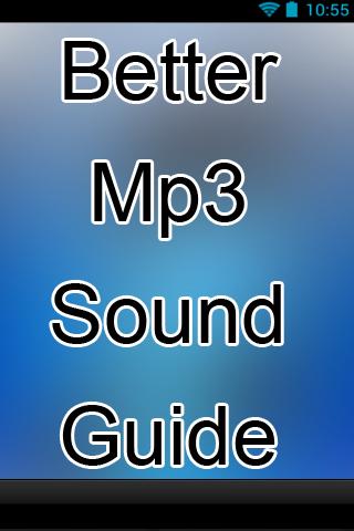 Better Mp3 Sound Guide