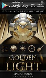 【免費生活App】clock widget Golden Light-APP點子