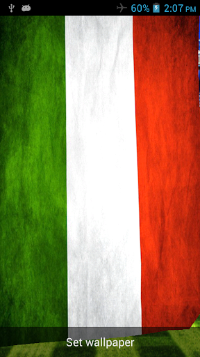 Italy 3D Flag Live Wallpaper