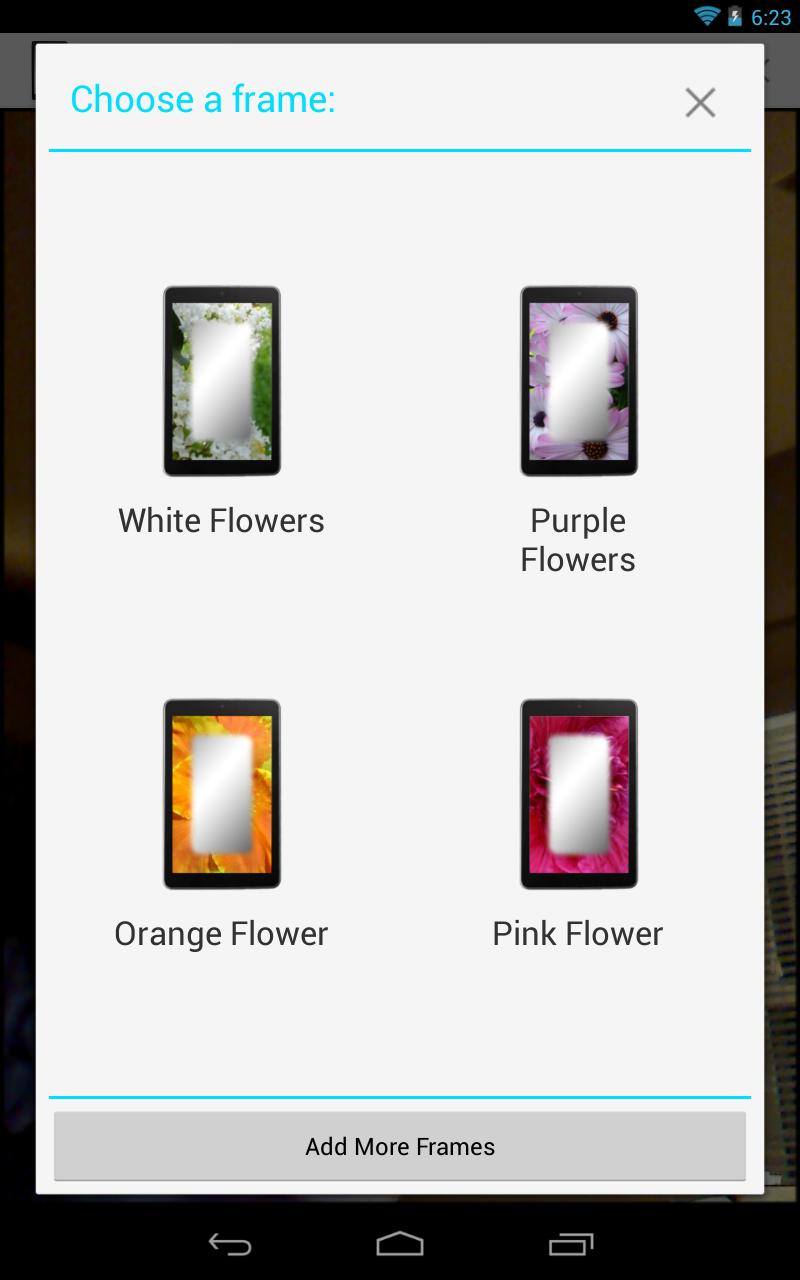 Android application Mirror Flower Frame Pack 1 screenshort