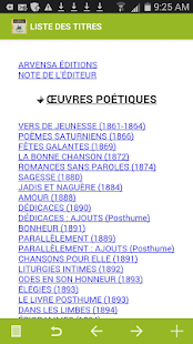 Android application Verlaine : Oeuvres complètes screenshot