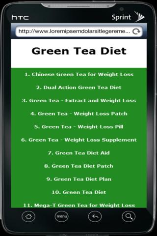 Chinese Green Tea Diet Plan