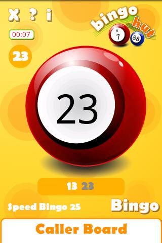 Android application Bingo Hut screenshort