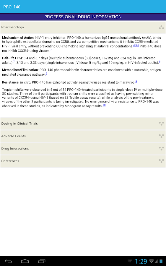    AIDSinfo Drug Database- screenshot  