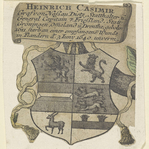 Wapen Van Hendrik Casimir I Graaf Van Nassau Dietz Anoniem 1750 